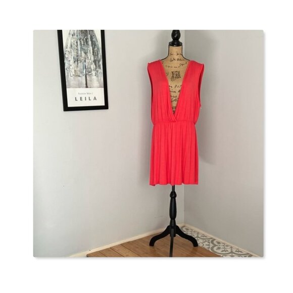Ultra Beach Deep V Mini Dress Coverup Sz 1X - Picture 1 of 9